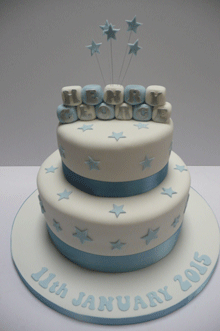 Stars baptisim cake