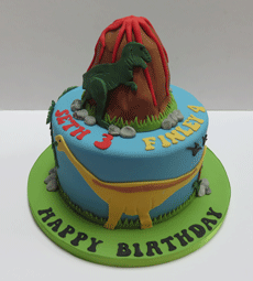 2 tier Dinosaur cake