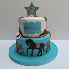 Horse themed cake