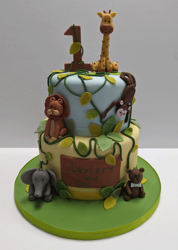 Jungle Animals Birthday Cake