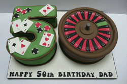 Casino 50th Birthday cake