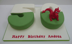 Welsh 50th Birthday cake