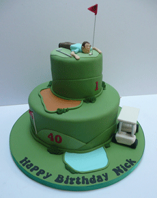 2 tier golf cake