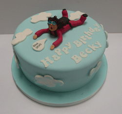 Sky diving cake
